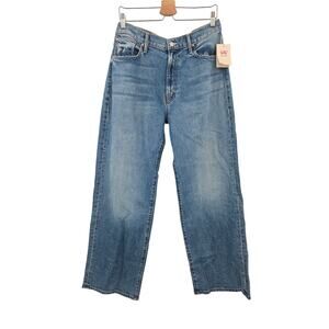 MOTHER Lil Dodger Ankle High-Rise‎ Straight-Leg Jeans Strike a Pose 31